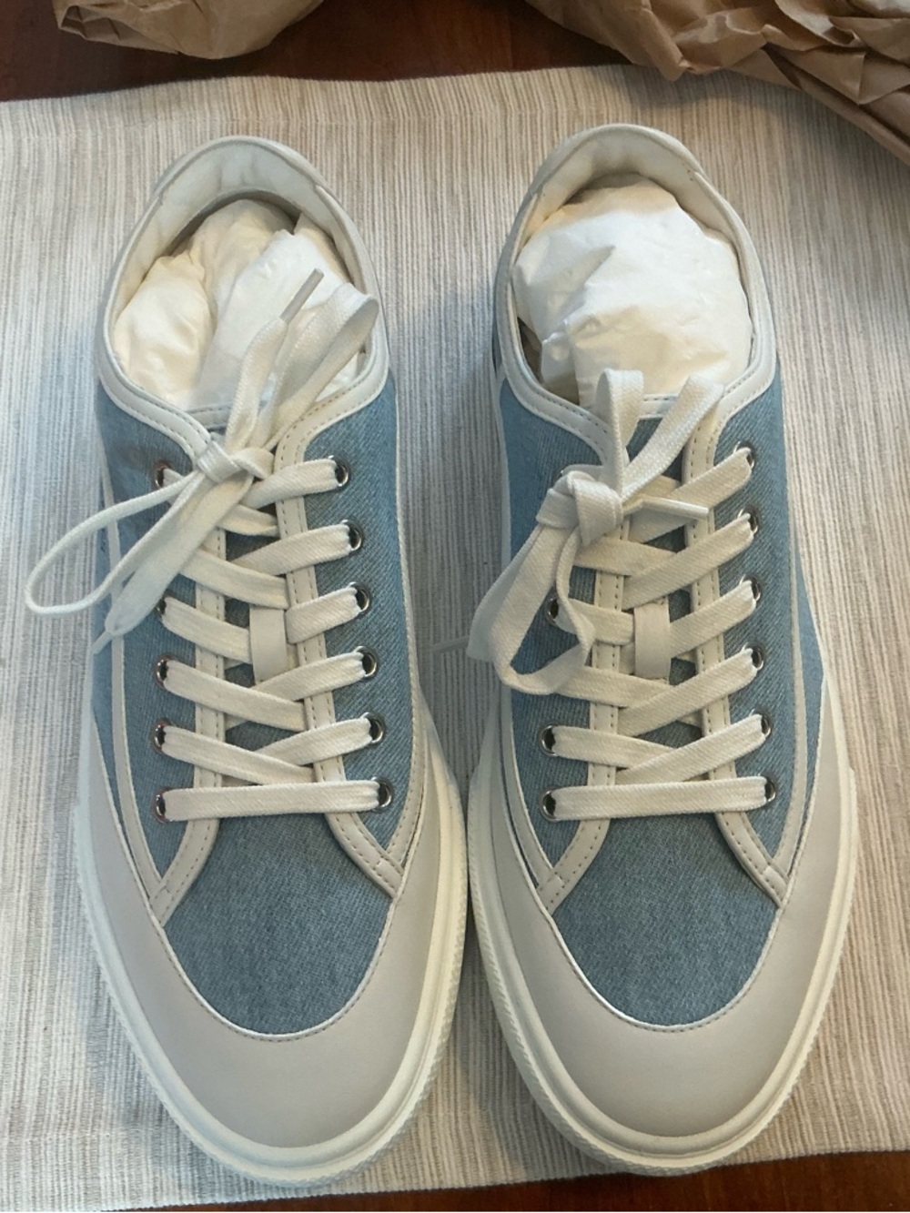 Hermes Get Sneakers in Bleu Pale NWT